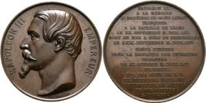 Napoleon III. 1852-1871 - AE-Medaille (57mm) ... 