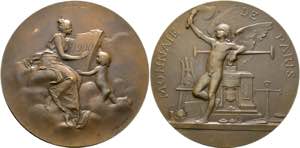 Paris - AE-Medaille (50mm) 1900 v. Daniel ... 