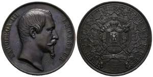 Paris - Lot 2 Stück; a) AE-Medaille 1825 v. ... 