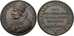 Clemens XII. 1730-1740 - AE-Medaille (36mm) ... 