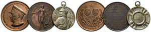 LETTLAND - Lot 4 Stück; AE-Medaille 1874 ... 