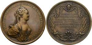 Katharina die Große 1762-1796 - AE-Medaille ... 