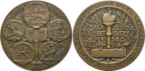 Lund - AE-Medaille (69mm) 1918 von Sven ... 