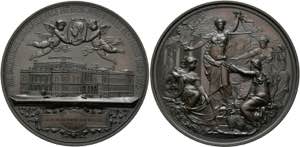 Prag - AE-Medaille (65mm) 1875 von Anton ... 