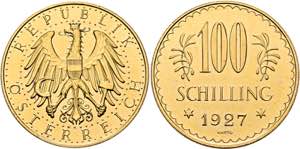 1. Republik 1918-1938 - 100 Schilling 1927 ... 