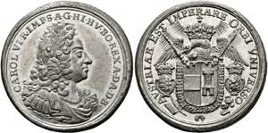 Karl VI. 1711-1740 - Zinnmedaille (33mm) von ... 