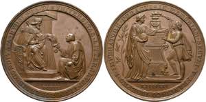 Wien - AE-Medaille (80mm) 1865 v. Radnitzky. ... 