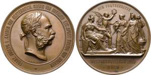 Franz Joseph 1848-1916 - AE-Preismedaille ... 