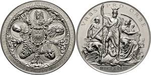 Wien - AE-Medaille (Neusilber) (72mm) 1883 ... 