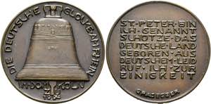 Ansbach - Bronzegußmedaille (40mm) 1924 von ... 