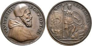 Paul IV. 1555-1559 - AE-Restitutionsmedaille ... 