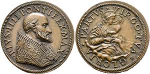 Pius IV. 1559-1565 - AE-Restitutionsmedaille ... 