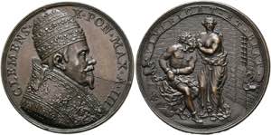 Clemens X. 1670-1676 - AE-Medaille (33mm) ... 