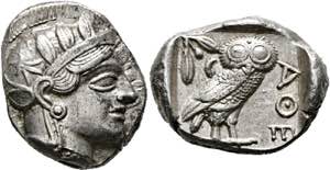 Athen - Tetradrachme (17,16 g), ca. 454-404 ... 
