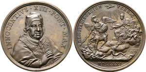 Innozenz XIII. 1721-1724 - AE-Medaille ... 