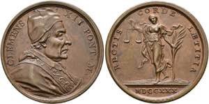 Clemens XII. 1730-1740 - AE-Medaille (32mm) ... 