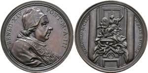 Benedikt XIV. 1740-1758 - AE-Medaille (35mm) ... 