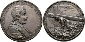 Clemens XIV. 1769-1774 - AE-Medaille (52mm) ... 