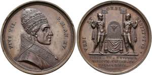 Pius VII. 1800-1823 - AE-Medaille (41mm) ... 