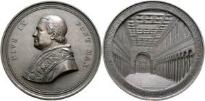 Pius IX. 1846-1878 - AE-Medaille (82mm) 1873 ... 