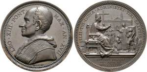 Leo XIII. 1878-1903 - AE-Medaille (44mm) ... 