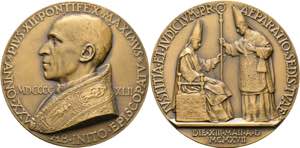 Pius XII. 1939-1958 - AE-Medaille (60mm) ... 