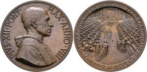 Pius XII. 1939-1958 - AE-Medaille 1956 v. ... 