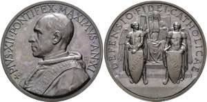 Pius XII. 1939-1958 - AE-Medaille (44mm) AN ... 