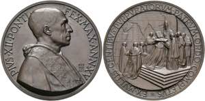 Pius XII. 1939-1958 - AE-Medaille (44mm) ... 