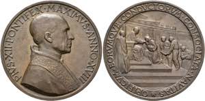 Pius XII. 1939-1958 - AE-Medaille (44mm) von ... 