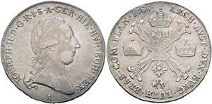 Josef II. 1765-1790 - 1/2 Kronentaler 1788 A ... 