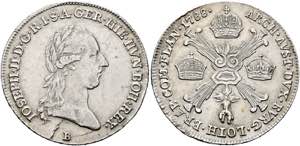 Josef II. 1765-1790 - 1/4 Kronentaler 1788 B ... 