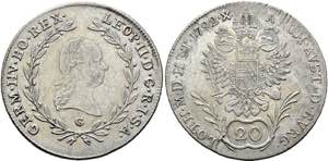 Leopold II. 1790-1792 - 20 Kreuzer 1792 G ... 