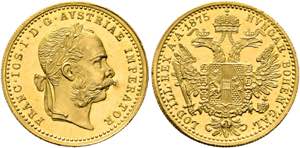 Franz Joseph 1848-1916 - Dukat 1875 Wien ... 