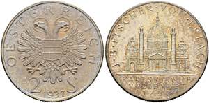 1. Republik 1918-1938 - 2 Schilling 1937 ... 