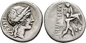 M. Herennius - Denarius (3,78 g), Roma, ... 