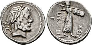 L. Procilius - Denarius (3,83 g), Roma, 80 ... 