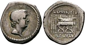 L. Livineius Regulus - Denarius (3,64 g), ... 