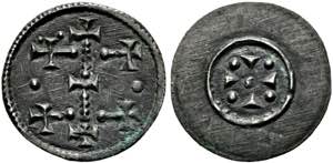 Stephan III. 1162-1172 - Denar (0,31g) Av.: ... 