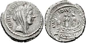 L. Mussidius Longus - Denarius (3,58 g), ... 