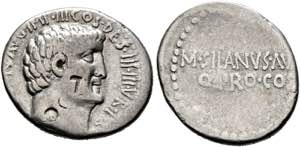 M. Antonius - Denarius (3,40 g), mit M. ... 