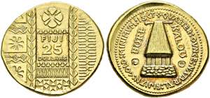 FIDSCHI-INSELN - 25 Dollars (7,78g) 1990 in ... 