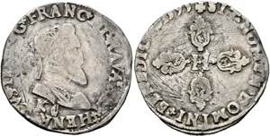 Heinrich IV. 1589-1610 - 1/2 Franc 1595 RV ... 