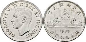 Georg VI. 1936-1952 - Dollar 1937 kl. ... 