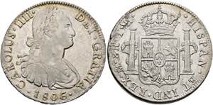 Karl IV. 1788-1808 - 8 Reales 1806 Mexico ... 