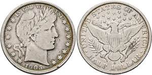 U S A - Half Dollar 1905 O New Orleans kl. ... 