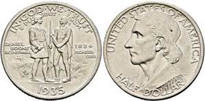 U S A - Half Dollar 1935 Daniel Boone ... 