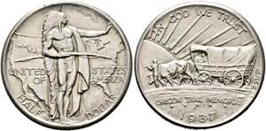 U S A - Half Dollar 1937 D Denver; Oregon ... 