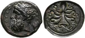 Syrakus - Bronze (3,64 g), Timoleon und ... 