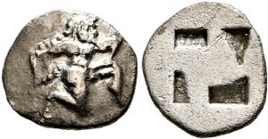 Thasos - Diobol (1,06 g), ca. 500-480 v. ... 